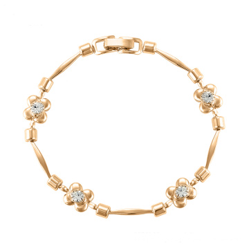 75319 Moda estilo mulheres jóias simples desenhos em ouro 18k flor em forma de pulseira